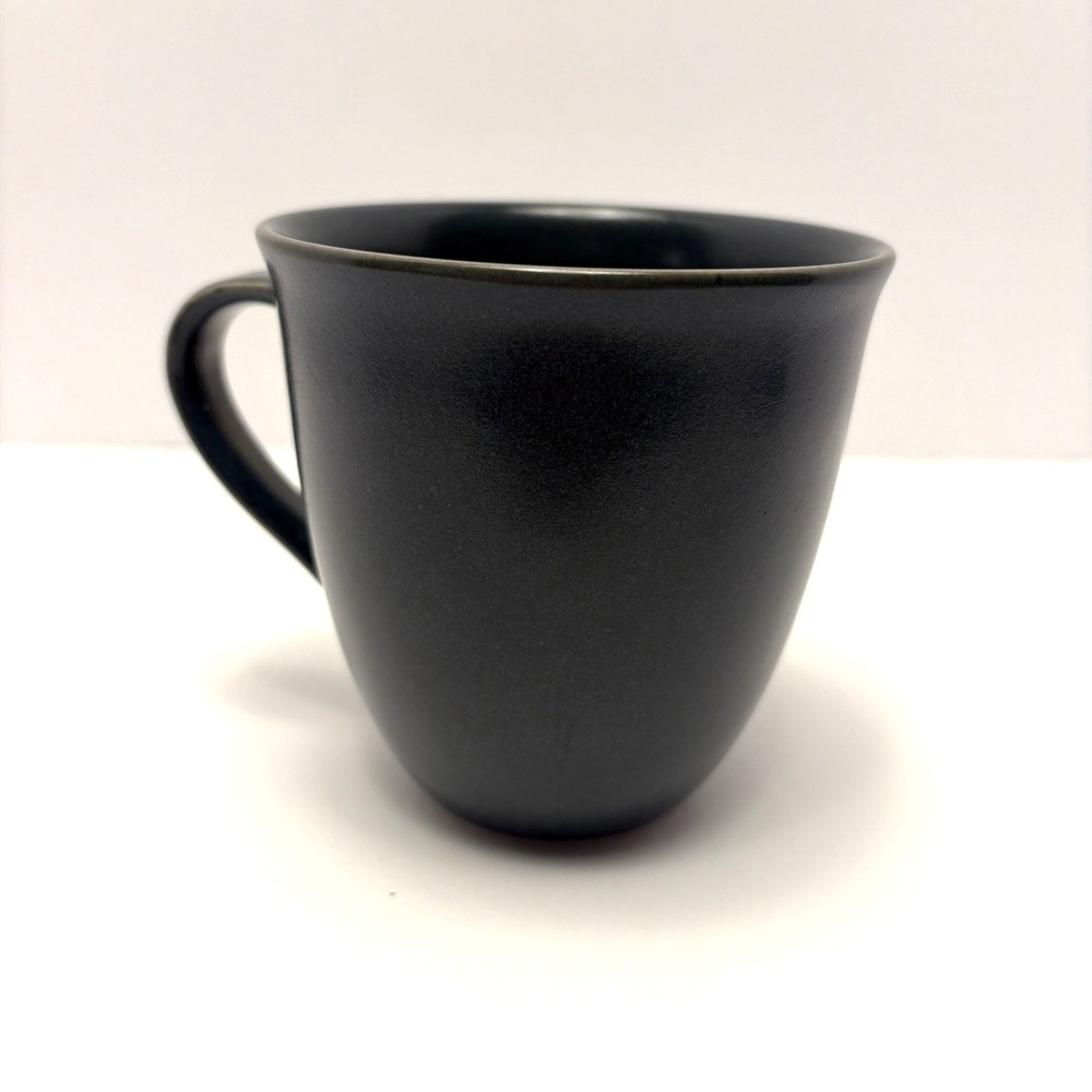 Hoganas Keramik Coffee Mug Tea Spruce Blue M-L Hellgren Sweden Stoneware